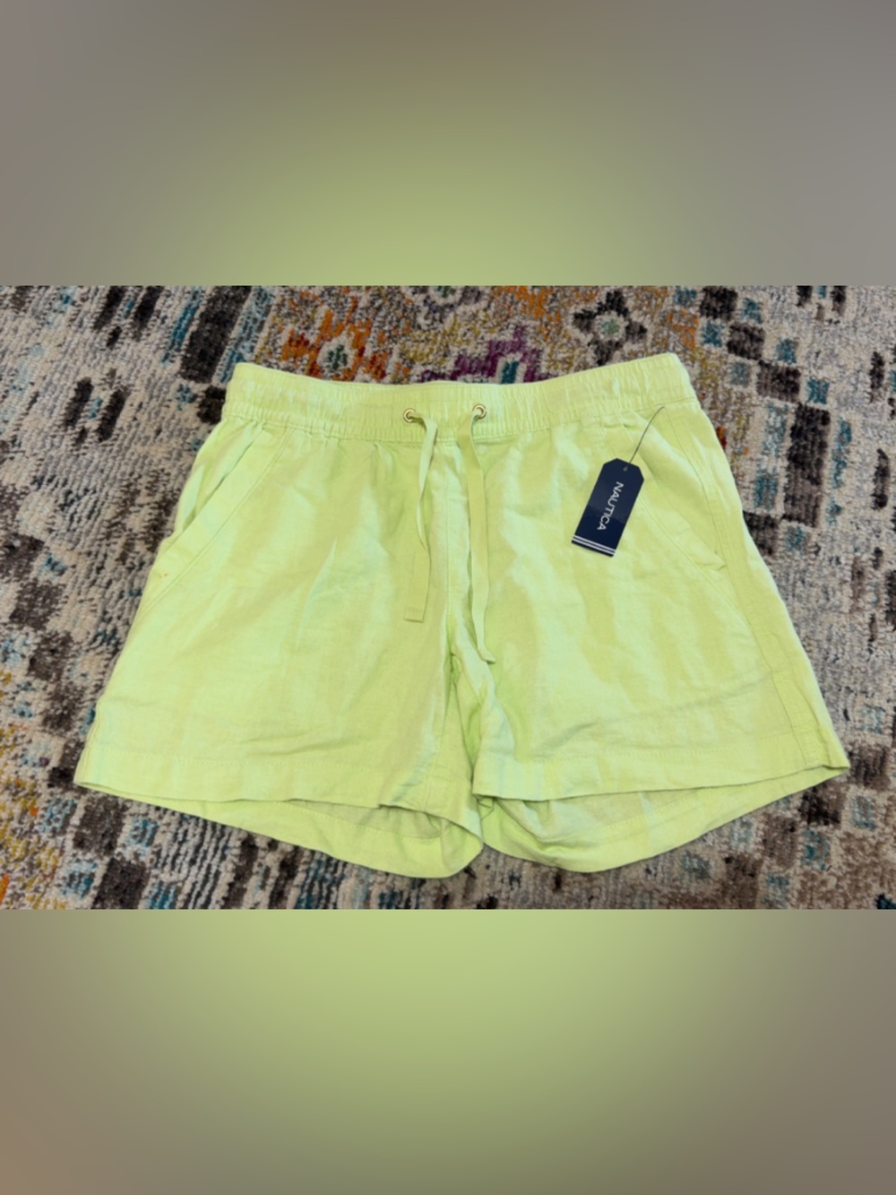 Nautica Lime Pull-On linen Women's Shorts
